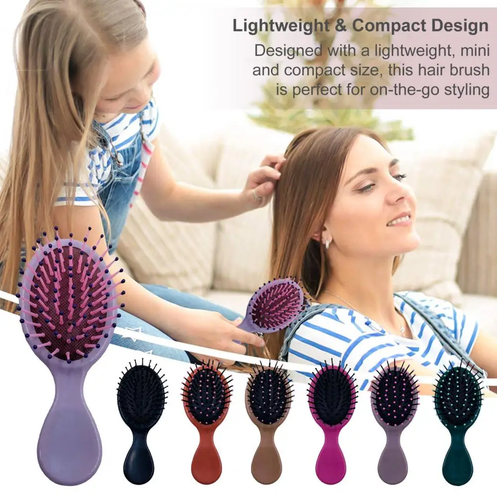 Mini Hair Brush Soft Bristles Scalp Massage Anti-static Hair Styling Detangling Air Cushion Comb Women Kids Hairdressing Tools