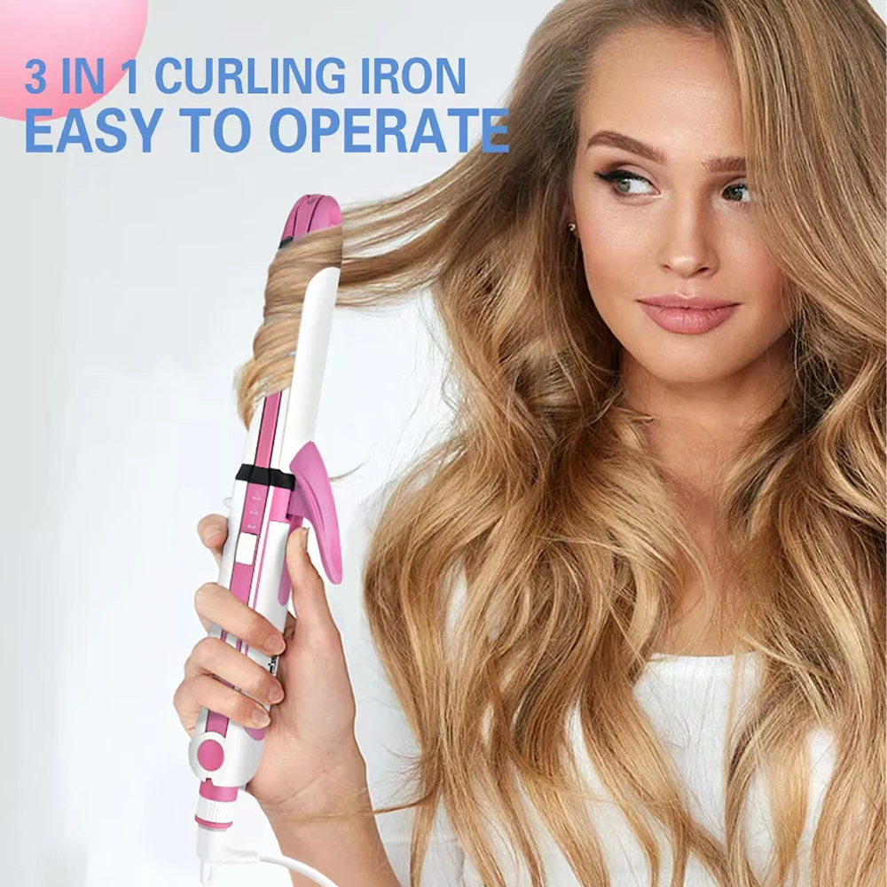 Multifunctional 3-in-1 Hair Styling Tool Straightener Curler Crimper Flat Iron Wave Maker Corn Hair Waver for Salon And Home Use - view 4