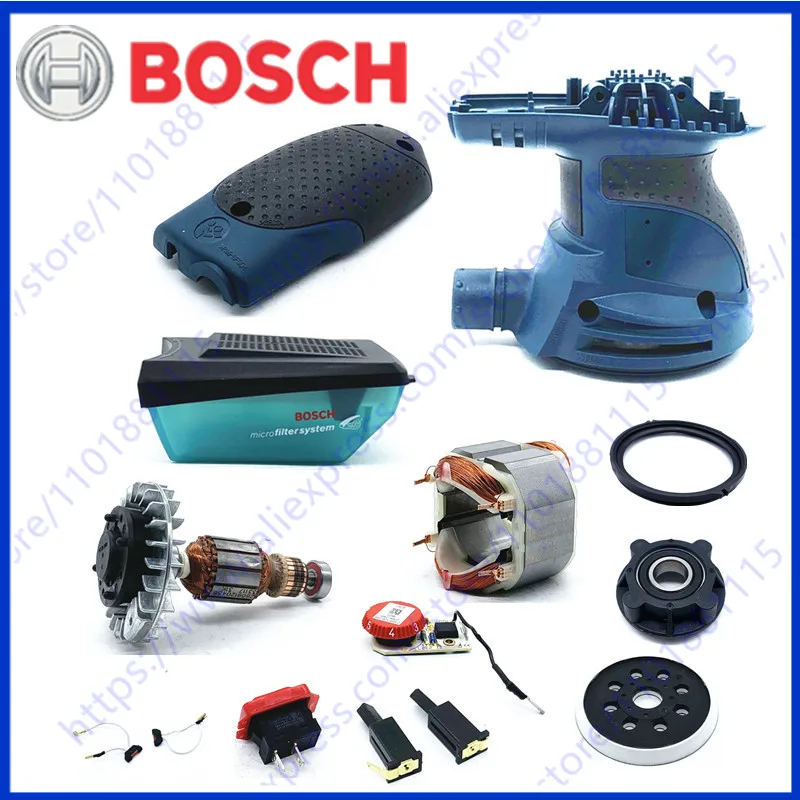 

GEX125-1AE eccentric grinder for BOSCH Armature Rotor Stator Swtich housing brush Speed governor Dust container GEX 125-1 AE
