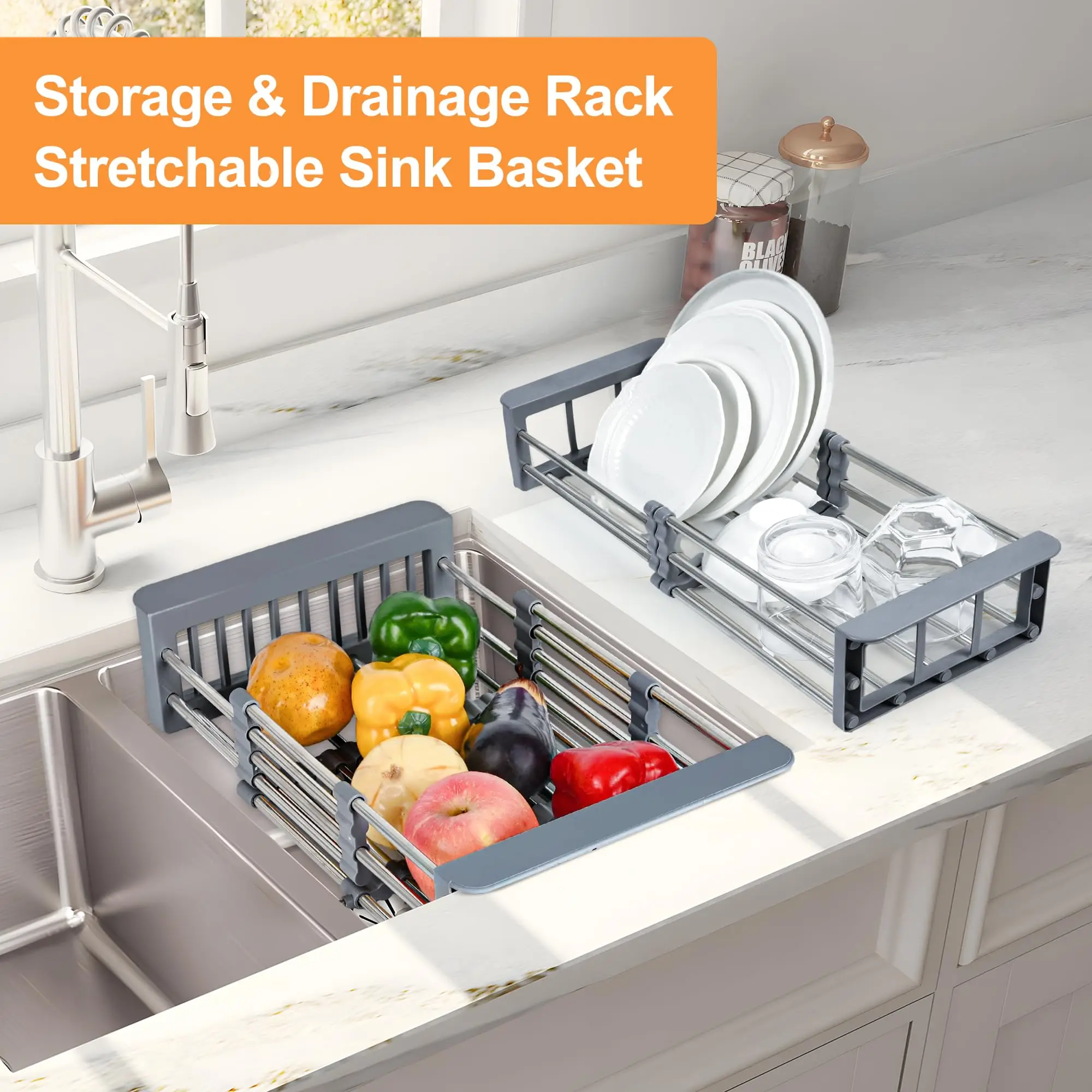 The Expandable Bowl Drying Rack, Suitable for Kitchen Sinks, Metal Bowl and Dish Drain, Multifunctional Bow