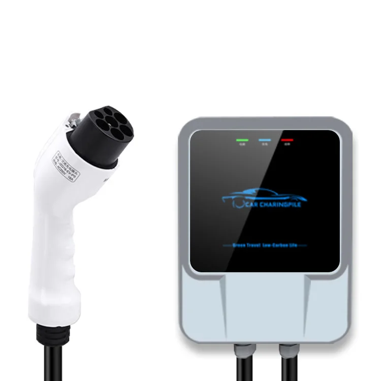Cargador trifásico para vehículo eléctrico, estación de carga EV tipo 2, 32A, 7kW, WallBox