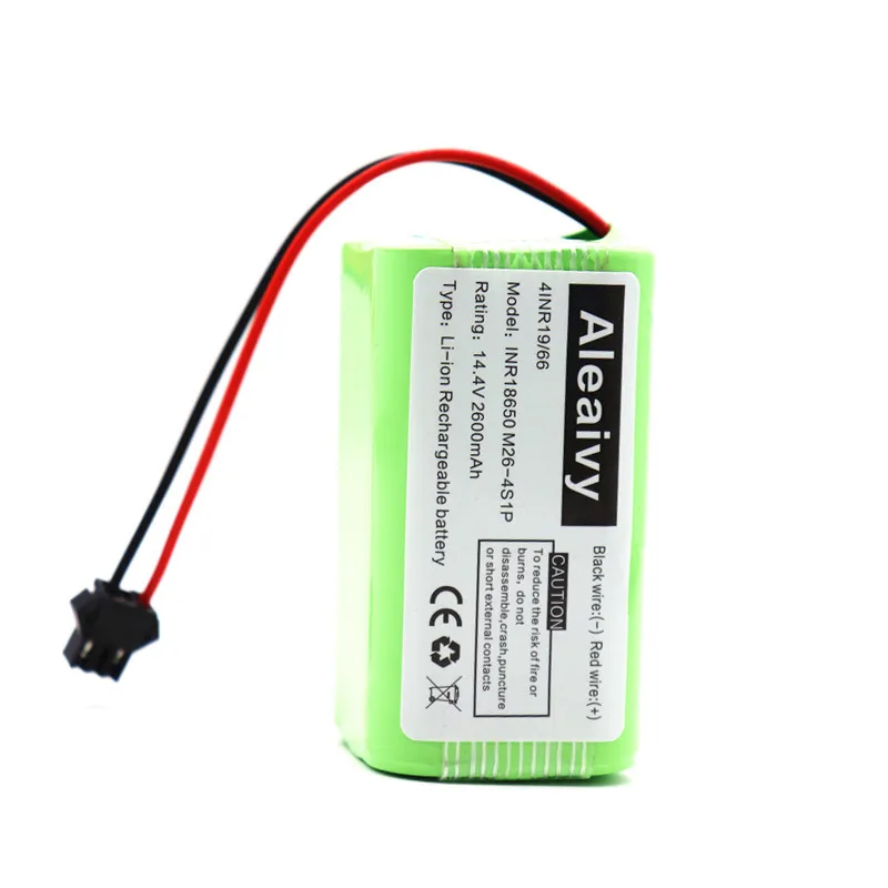 Aleaivy baterai pengganti isi ulang Li-ion 14.4V 2600mAh kompatibel dengan Ecovacs Deebot N79S,N79,DN622,Eufy RoboVac 11,11S