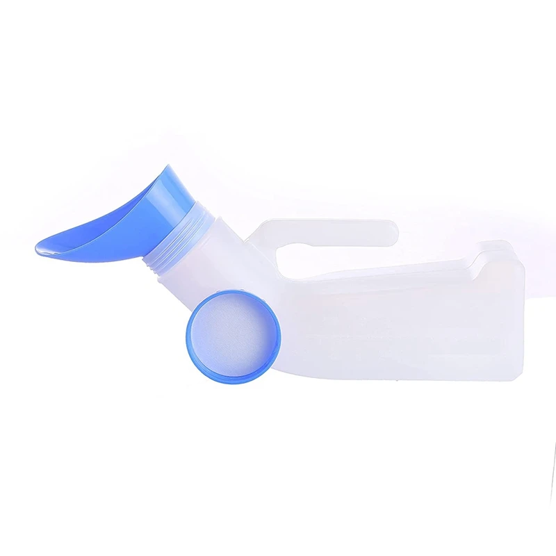 AA08I 2 Packs Unisex Spill Proof Urinal for Men and Women with Screw Lid Urinal Funnel for Travel Outdoor