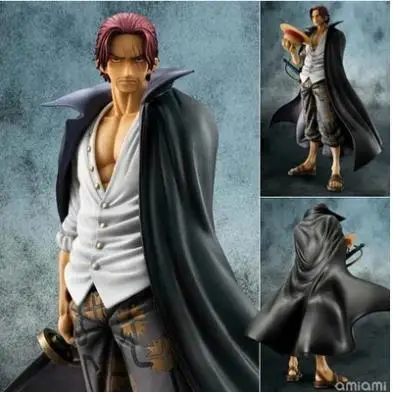 Anime One Piece P.O.P DX Shanks Red Haired Pirate Action Figure Collection Toy 25CM