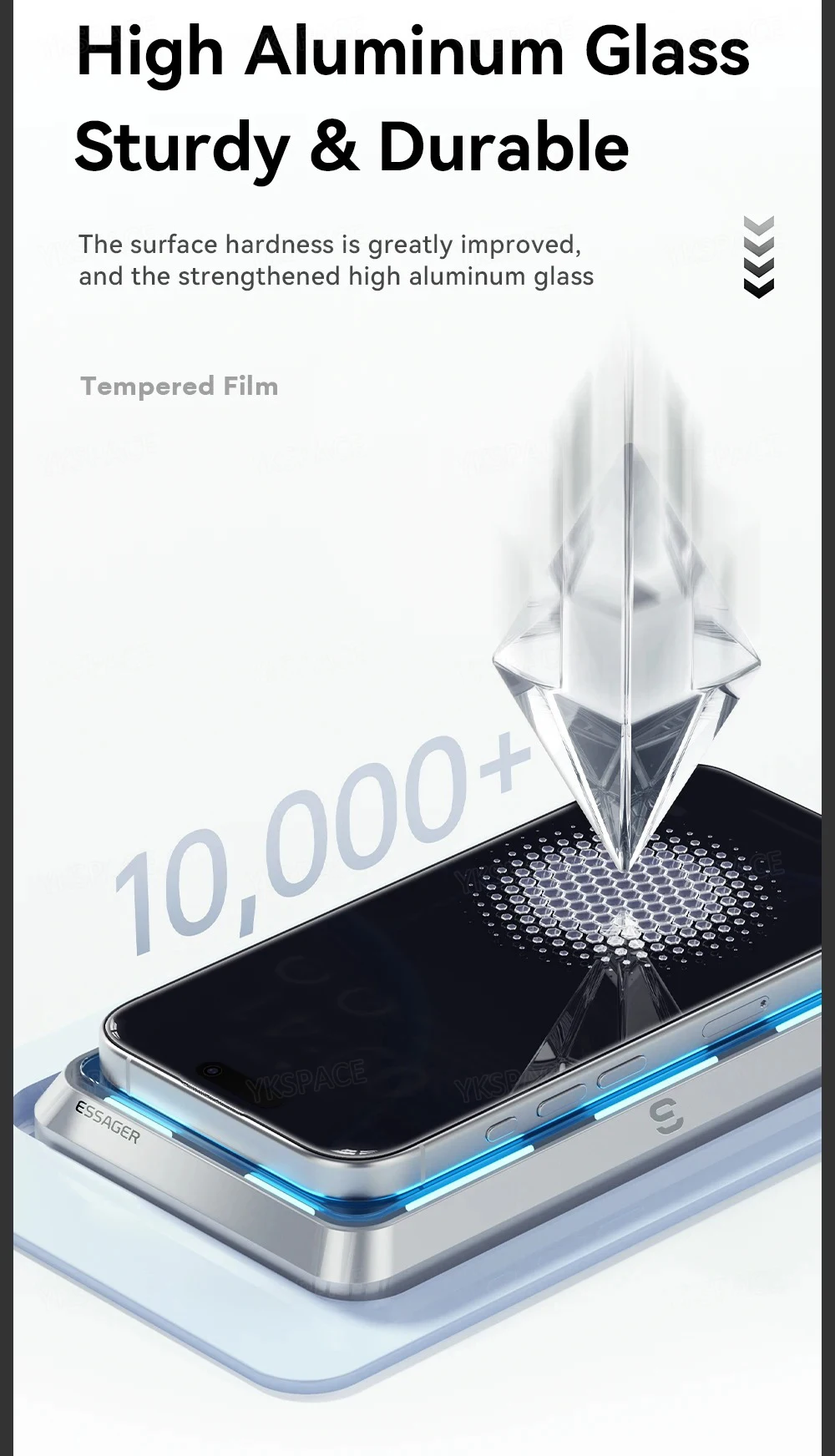 Matt 360 ° 4-Wege-Sichtschutz-Schutzglas für iPhone 18 17 Air 16 15 14 Plus 13 12 11 Pro XS MAX Mattierter Anti-Spy-Displayschutz – Detail 19