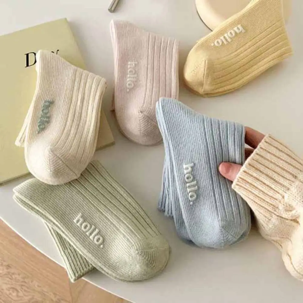 10Pairs Fashion Candy Color Mid-calf Socks Simple Breathable Mid Tube Socks Female Hosiery Sweet Socks Women Lady
