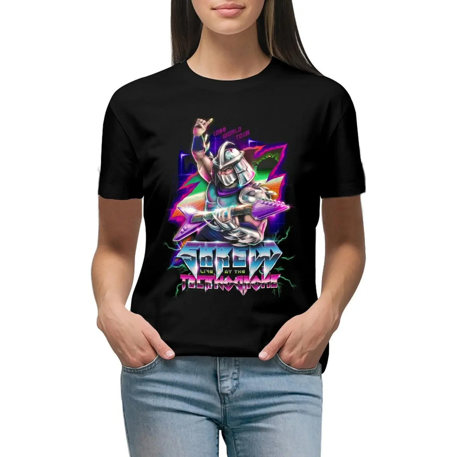 

Shredd Live at the Technodrome T-Shirt summer top lady clothes Short sleeve tee sublime oversized t shirts for Women