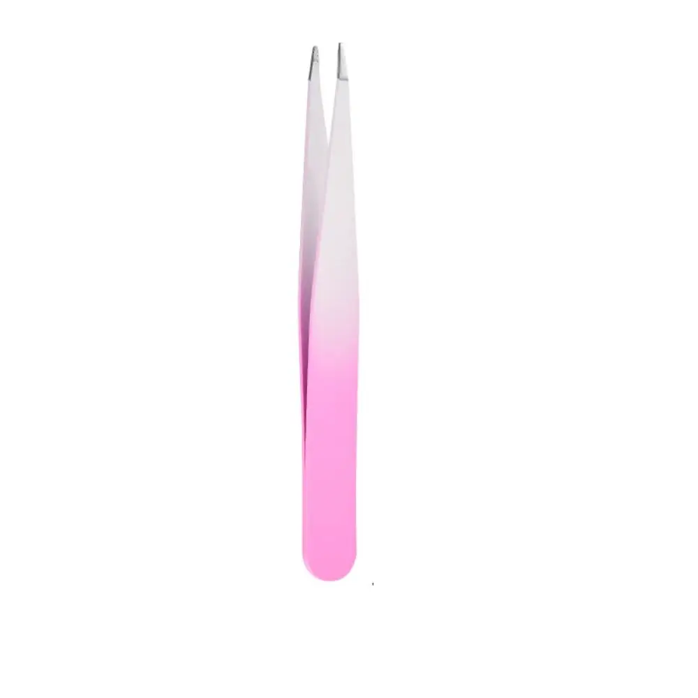 Colorful Eyebrow Pliers Stainless Steel Multipurpose Oblique Mouth Tip Eyelash Extension Face Hair Removal Makeup Tool Make Up
