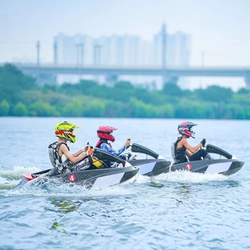 2026 New Water Jet Ski Motor Boat Carbon Fiber Electric Mini Boat 2 Seats 50km/h 60minutes Run Time Water Sports Equipment Ocean