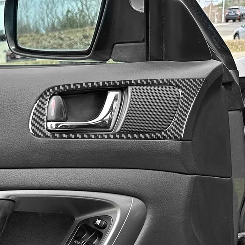 Carbon Fiber For Subaru Legacy/Outback 2005-2009 Car Inner Door Handle Panel Trim Cover Interior Accessories