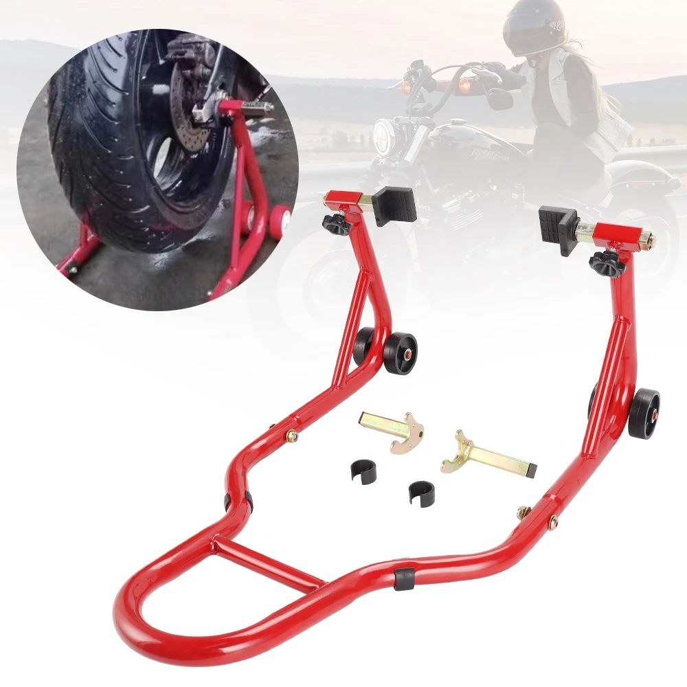 Support d'atelier arrière universel 2 en 1 pour moto et vélo, support en forme de U en forme de L, support à crochet, chaîne, roulement de lubrifiant 250kg