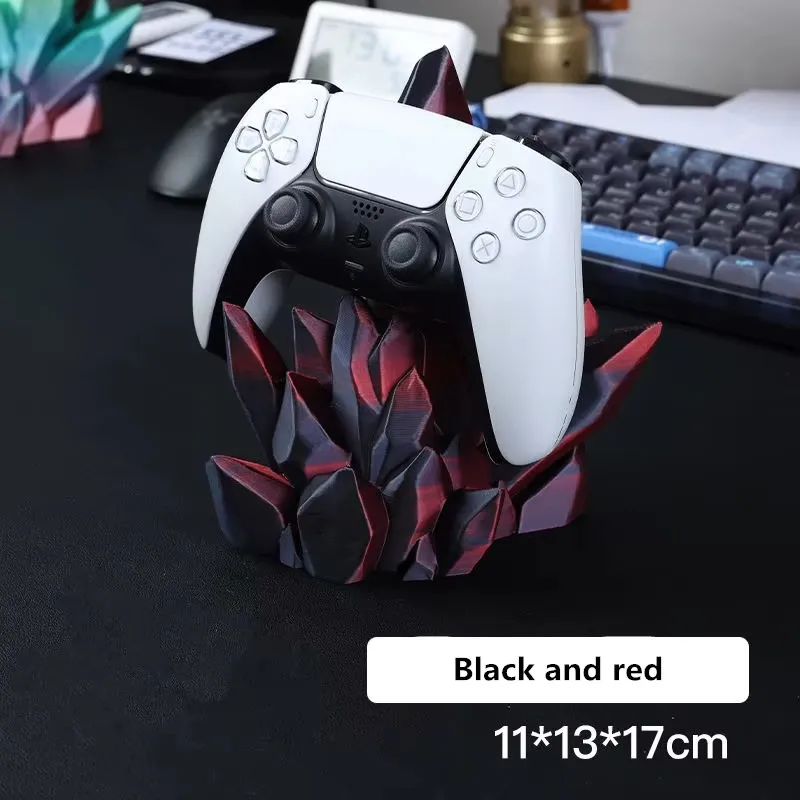 Creative Crystal Base Controller Stand Suitable for Xbox/Switch/PS5/PS4 3D Print Game Controller Stand Base Gamepad Accessories