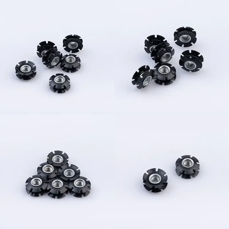 for Steel Furniture Spring Threaded Pipe Connection Insert Nut Sunflower Lock Nut Mountain Bike Bicycle Star Nut