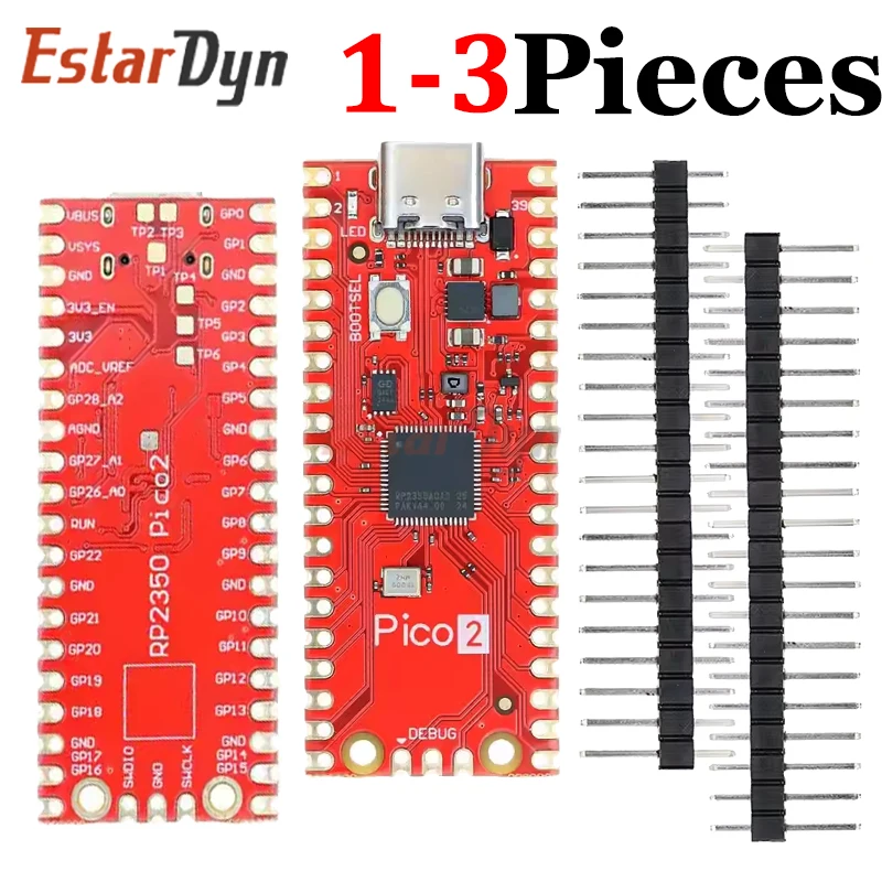 EstarDyn RP2350 PICO2 Development Board TYPE-C USB RP2350A Chip Microcontroller Compatible With Raspberry Pi PICO 2