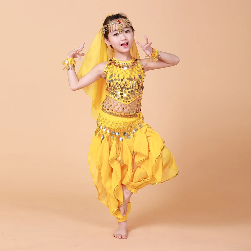 Vila& Yomi Girl\'s Dance Costumes Party Outfit Halloween Costumes Belly Dance Children Dancing Clothes