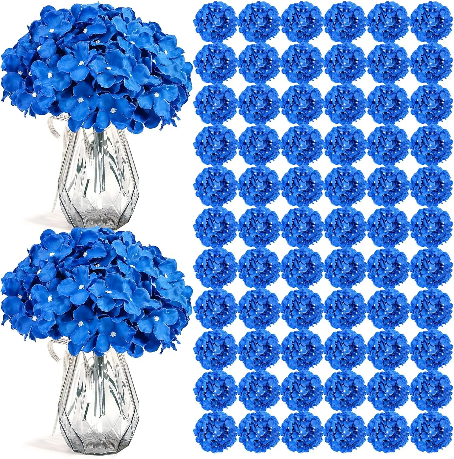 100 Pieces Silk Hydrangea Artificial Flowers Heads Full Hydrangea Flowers for Wedding DIY Floral Decorations image 3