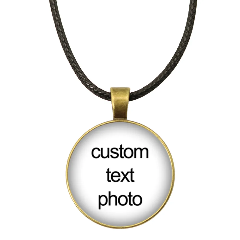 Customized Personalized Photo Pendant Rope Chain Necklace Photo For Your Baby Baby Mom and Dad Grandparents Gift Family Members