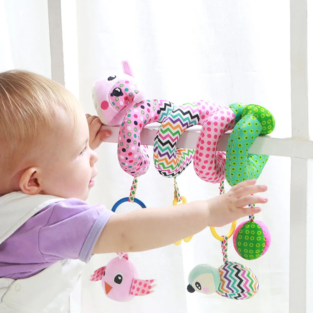 

Calf Bed Winding Baby Toys Stroller Pendant Newborn Decor Bell Rattle Hanging Playthings Cartoon Colorful