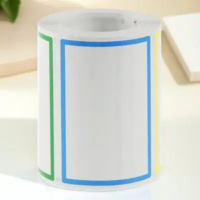 

300pcs Cartoon Name Tags Stickers Adhesive Labels Waterproof Gift Tag Small Office Supplies Colorful Border Scratch Resistant