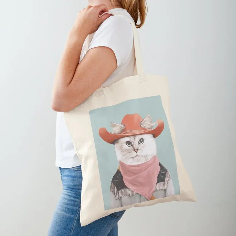 

Rodeo Cat Tote Bag shopping bags foldable Portable shopping bag reusable shopping bags bags for women