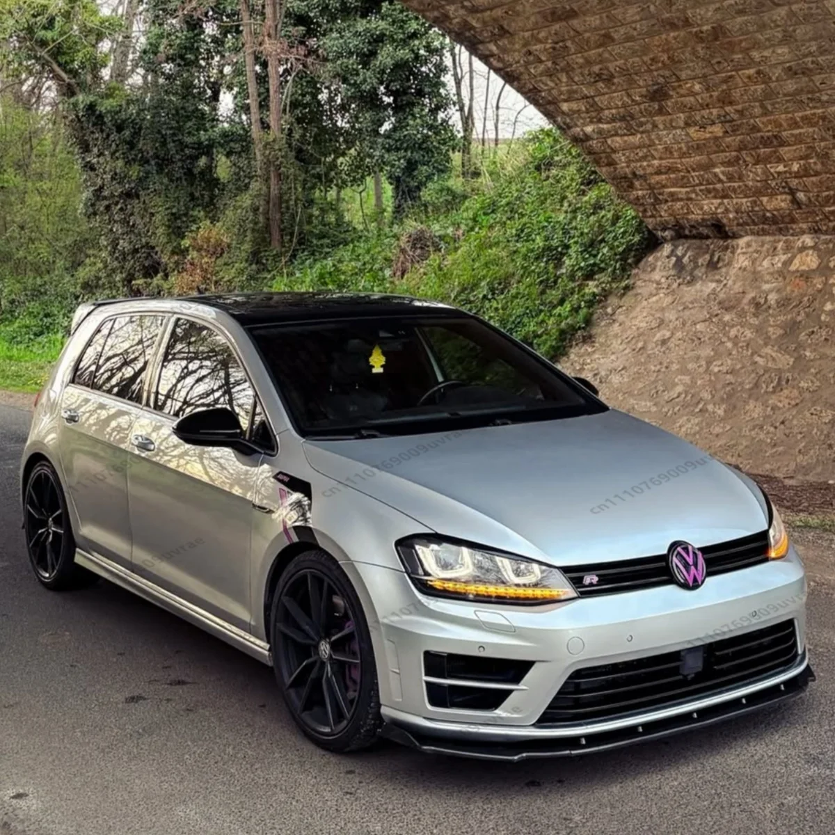 

Gloss Black Maxton Style Front Bumper Lip Chin Splitter Spoiler Guard For Volkswagen Golf MK7 R 2012-2017 Accessories Tuning