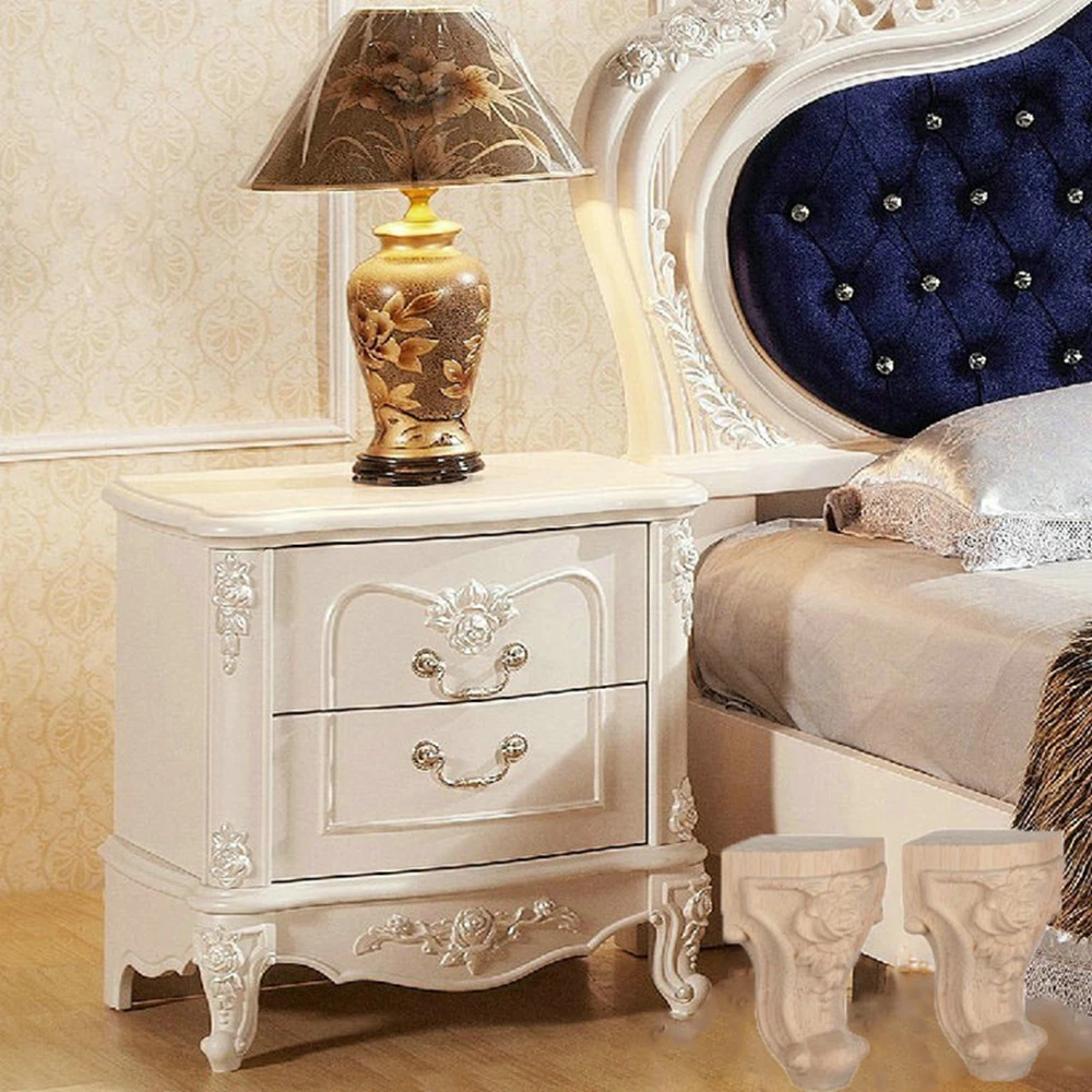 High Quality Accessories European Style Home Decor Vintage Wood Carved Furniture Foot Legs Cabinet Seat Feets