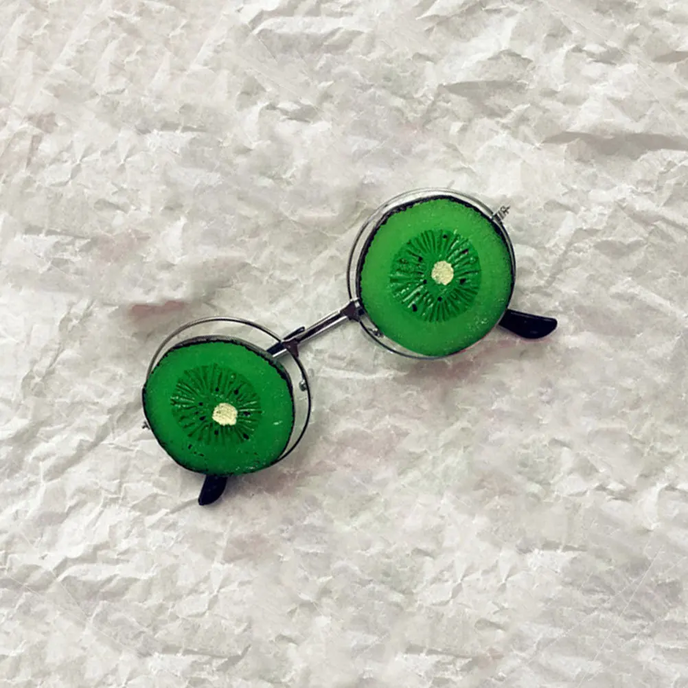 

2pcs Kiwi Fruit Glasses Funny Cosplay Party Eyeglasses Lightweight Unique Fruit Shaped Decorative Photo Props For