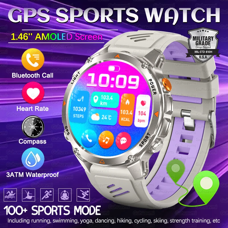 Женские спортивные умные часы с GPS, Bluetooth-вызовом, голосовой помощник, женский монитор здоровья, аккумулятор 540 мАч, водонепроницаемые умные часы для плавания, 3 атм Женские спортивные умные часы с GPS, Bluetooth-вызовом, голосовой помощник, женский монитор здоровья, аккумулятор 540 мАч, водонепроницаемые умные часы для плавания, 3 атм