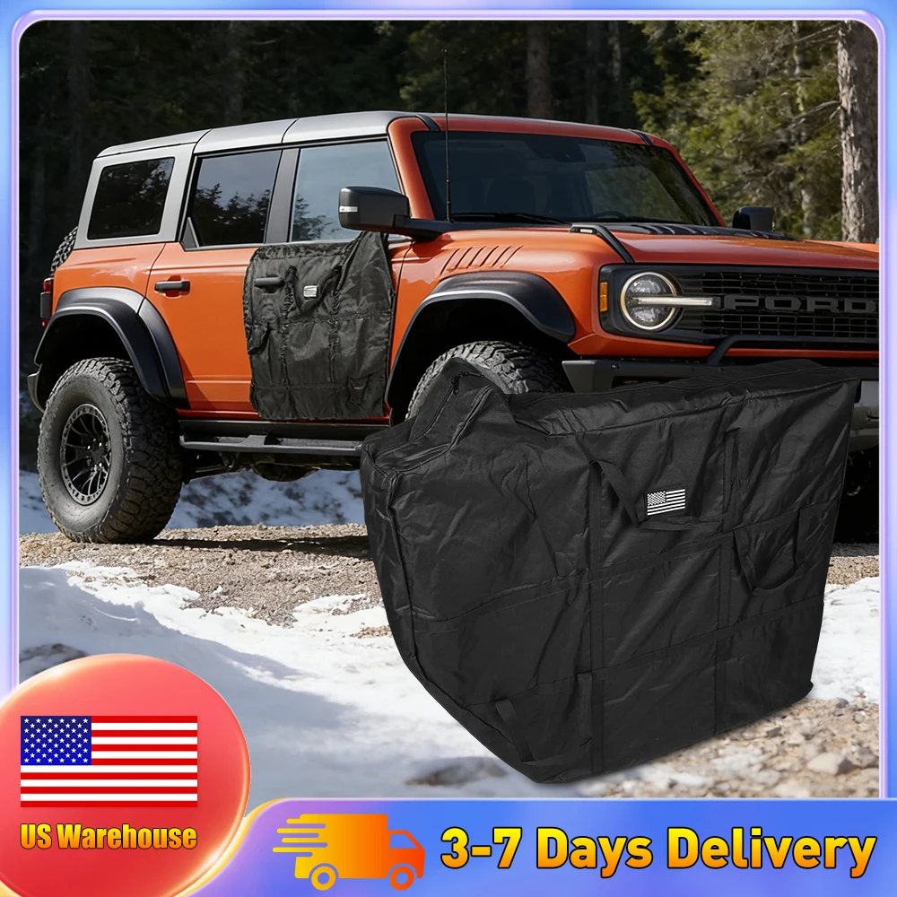

4PCS Front Rear Door Storage Bags Door Panel Protection Bags with Carry Handle Fit for Ford Bronco 4-Door 2021-2025 Car Supplies