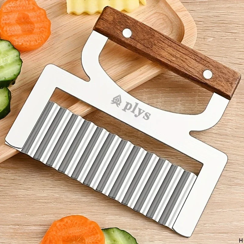 

Stainless Steel Potato Peeler Multi-Purpose Wavy Knife Flower Cutting Tool with Ergonomic Design Handle Fruit Vegetable Cutter