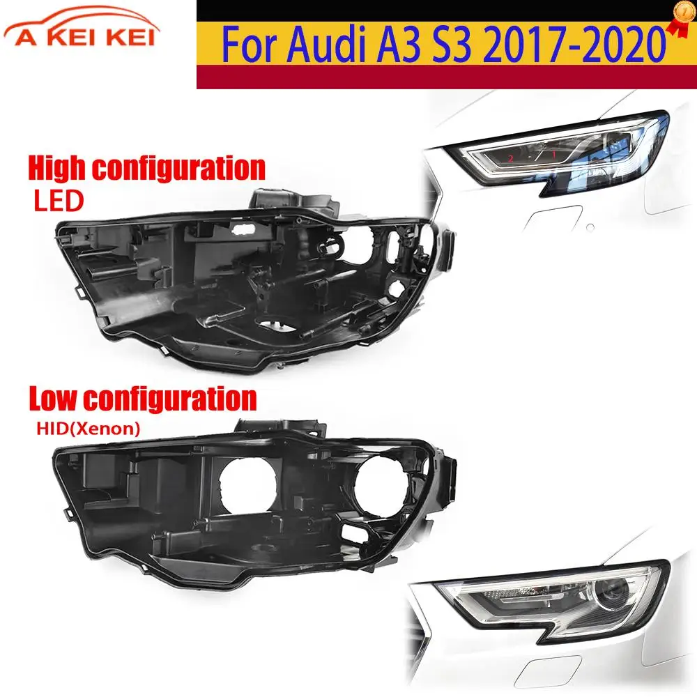 

Fit For Audi A3 S3 2017 2018 2019 2020 LED HID Xenon Car Headlight Base Headlamp House Box Housing Holder Back Support Shell