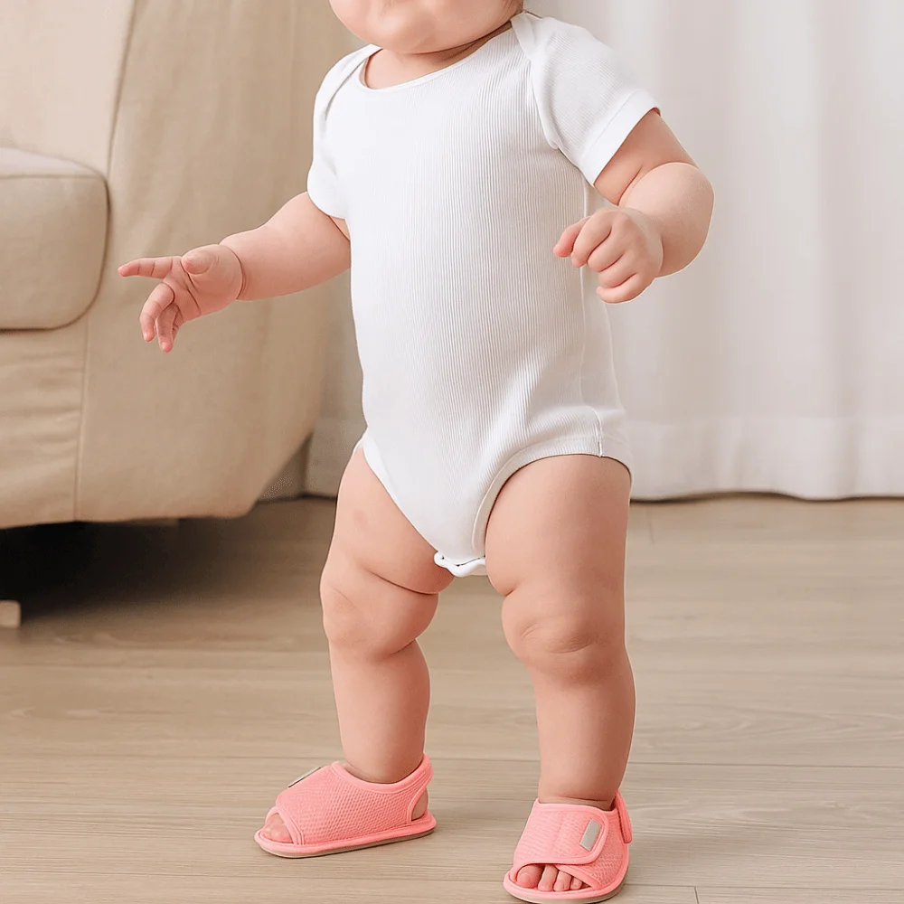 

Baby Girl Rubber Sole Baby Sandals Breathable Soft Sole Summer Sandals Lightweight Multiple Colors Anti-Slip Sandals Infant