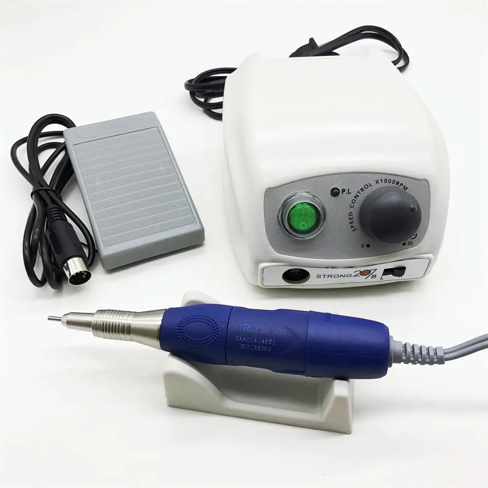 

65W Strong 207B Electric Nail control box 45000RPM Handpiece Nail Drill Nails Art Tool Equipment manicure machine Nail File Set