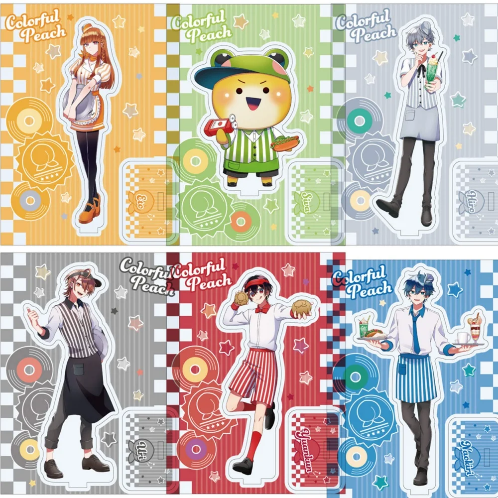 

Loen Anime Peripheral Store Colorful Peach Japapa Noa Yuan-kun Tattsun Acrylic HD Characters Stand Desktop Decor Gifts About15cm