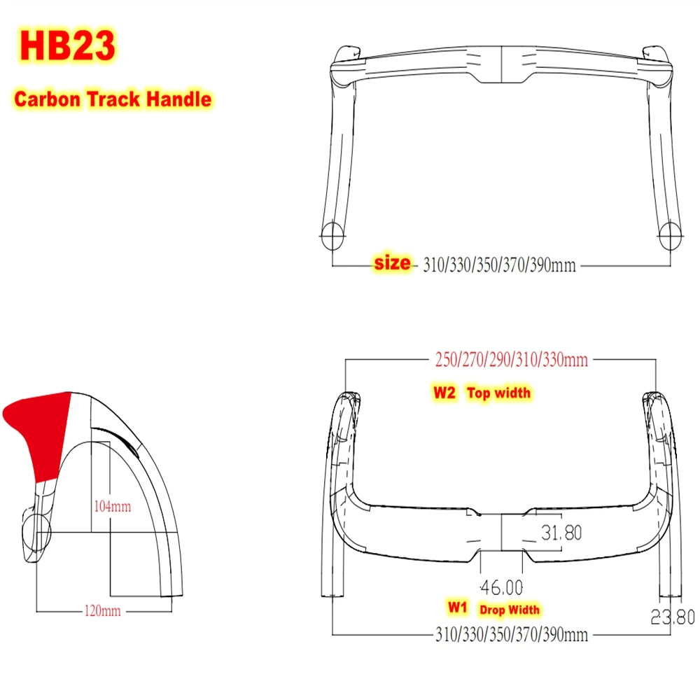 BIKEDOC HB23 Neuer Carbon-Rennlenker UD Glanz/Matt Finish 31,8MM*330/390MM Rennlenker Fahrradteile Ultraleicht – Detail 2