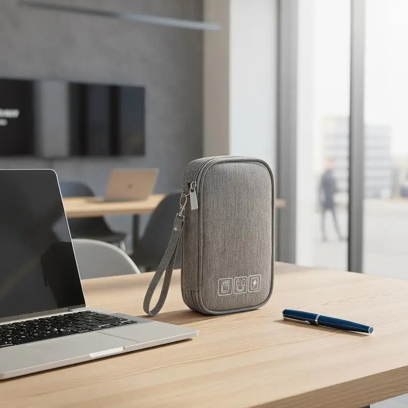 

Cable Storage Bag Electronic Organizer Digital Charger Wires USB Power Pouch Portable Travel Accessories Supplies