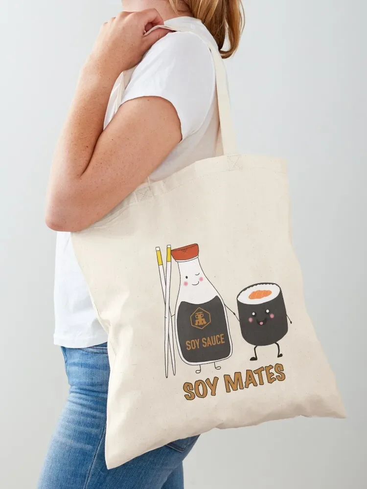 Sushi and Soy Sauce Tote Bag handbag reusable shopping bag Shopping bags