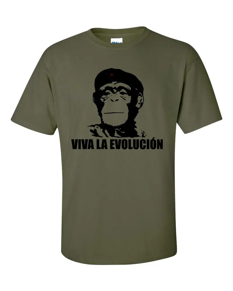 Viva La Evolucion Evolution Chimpanzee Che Guevara T Shirt Anime Graphic T-shirts For Men Clothing Women Tees High Quality