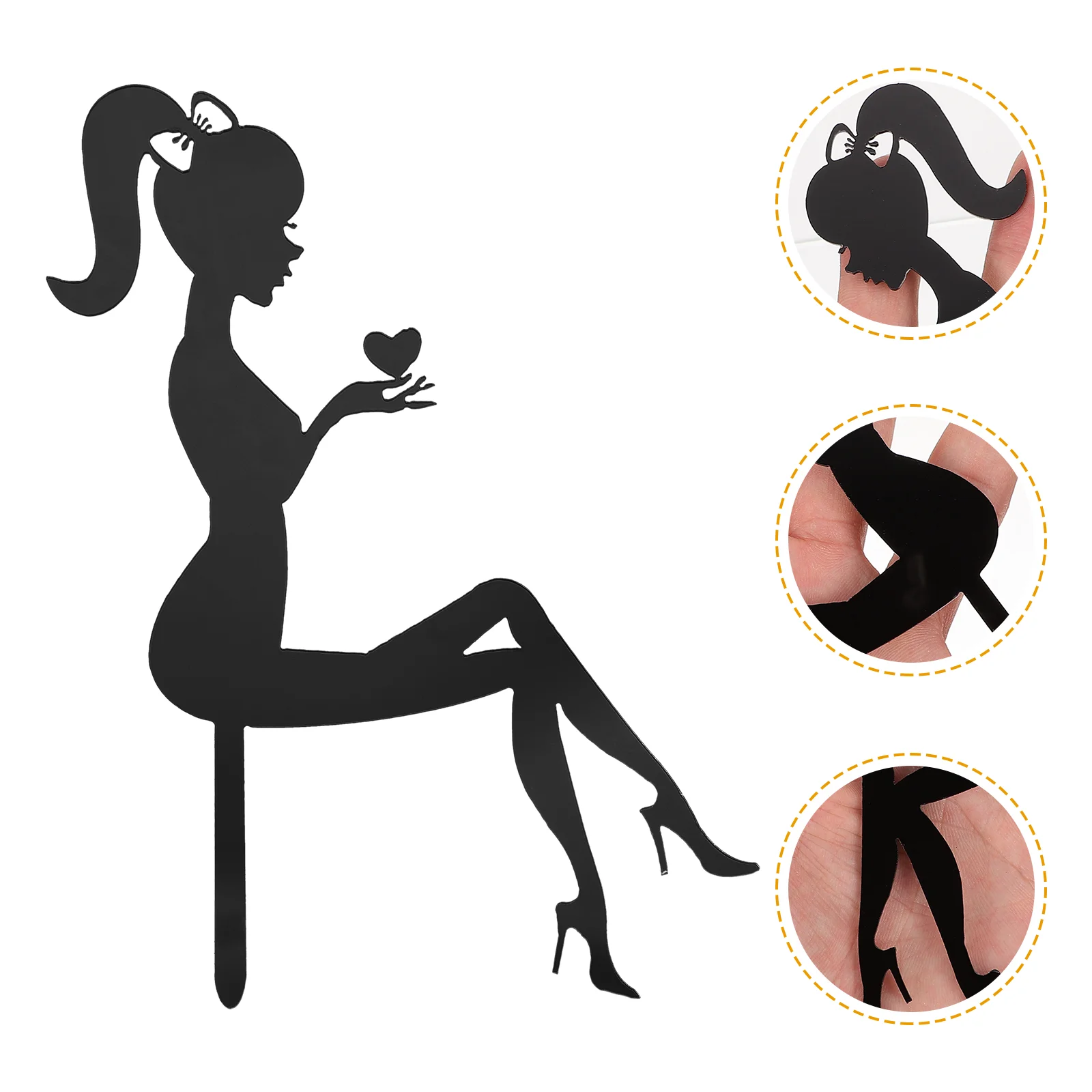 

10 Pcs High Heel Goddess Cake Inserts Cards Plug-in Decorative Picks Cupcake Toppers Girl Miss