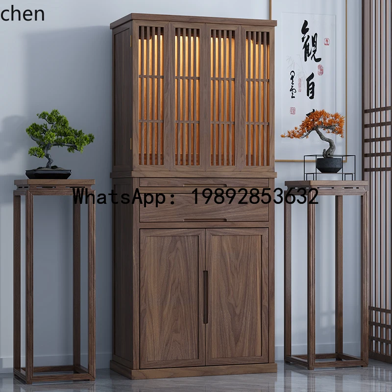 

FZ New Chinese-style Buddhist niche vertical cabinet Buddhist cabinet household shrine God of Wealth worship table