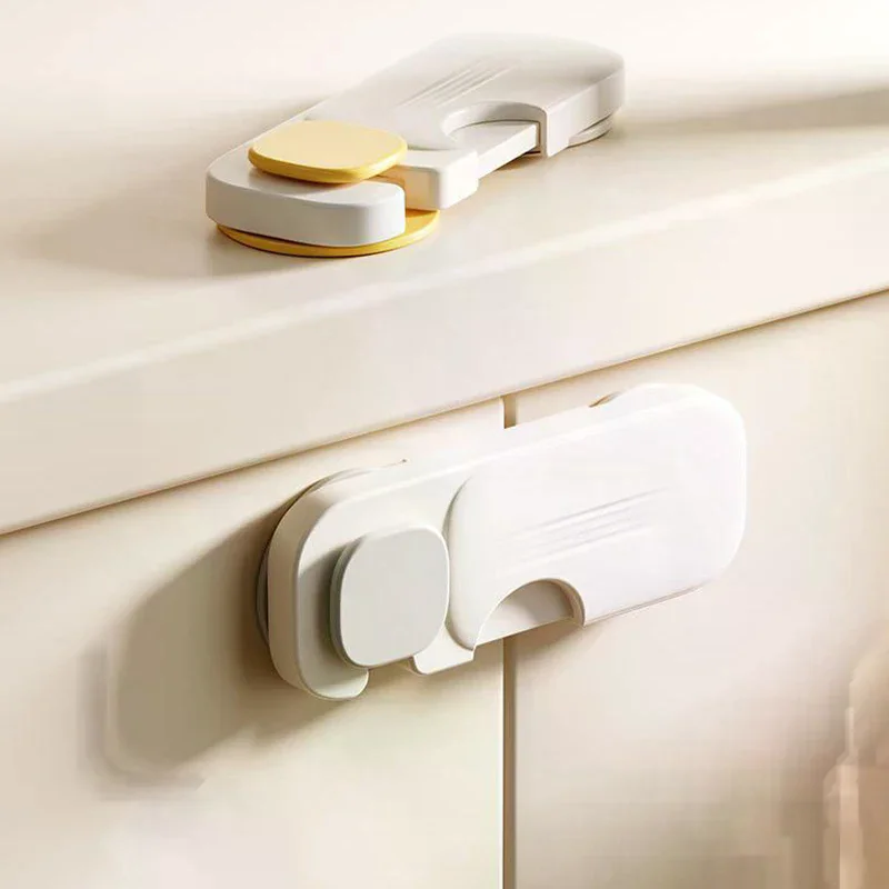 

1 шт., детская анти-защемление, ручная дверная пряжка шкафа, замок для домашнего холодильника, многофункциональные замки для ящиков для детей, защита безопасности