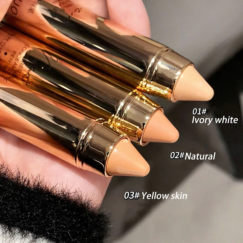 Waterproof Concealer Pen Natural Cover Dark Circles Corrector Brighten Face Contour Concealers Stick Highlighter Makeup Cosmetic