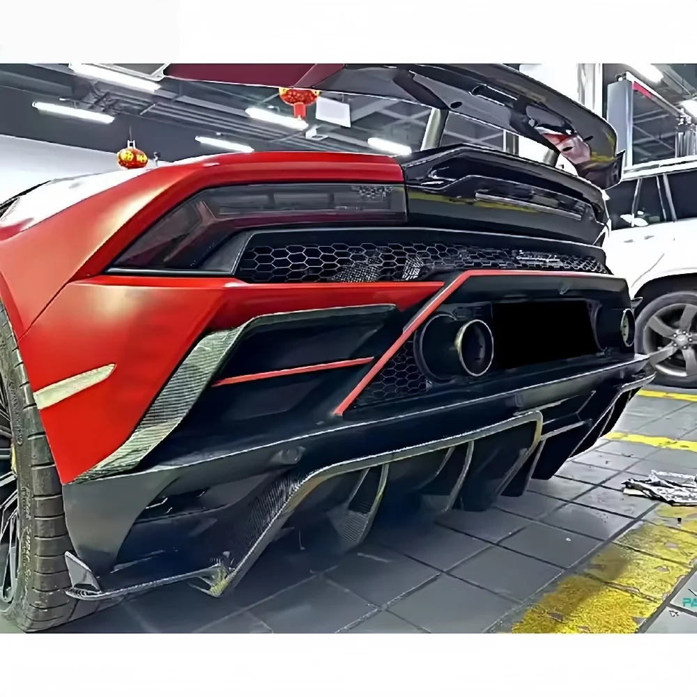 

New PK Style Dry Carbon Fiber Rear Bumper Wind Blade Rear Wind Blade Body Decoration Suitable for Lamborghini Huracan EVO