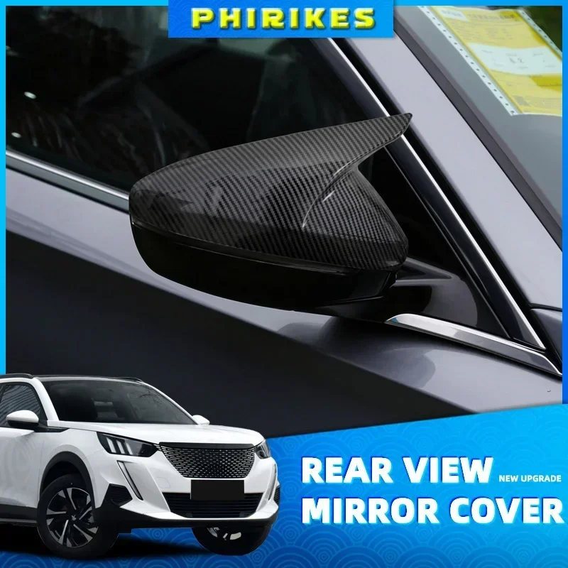 

Side Rearview Mirror Cap Wing Mirror Cover Fit For Peugeot 208 308 408 508 307 308 2008 4008 5008 2013-2023 Car Accessories
