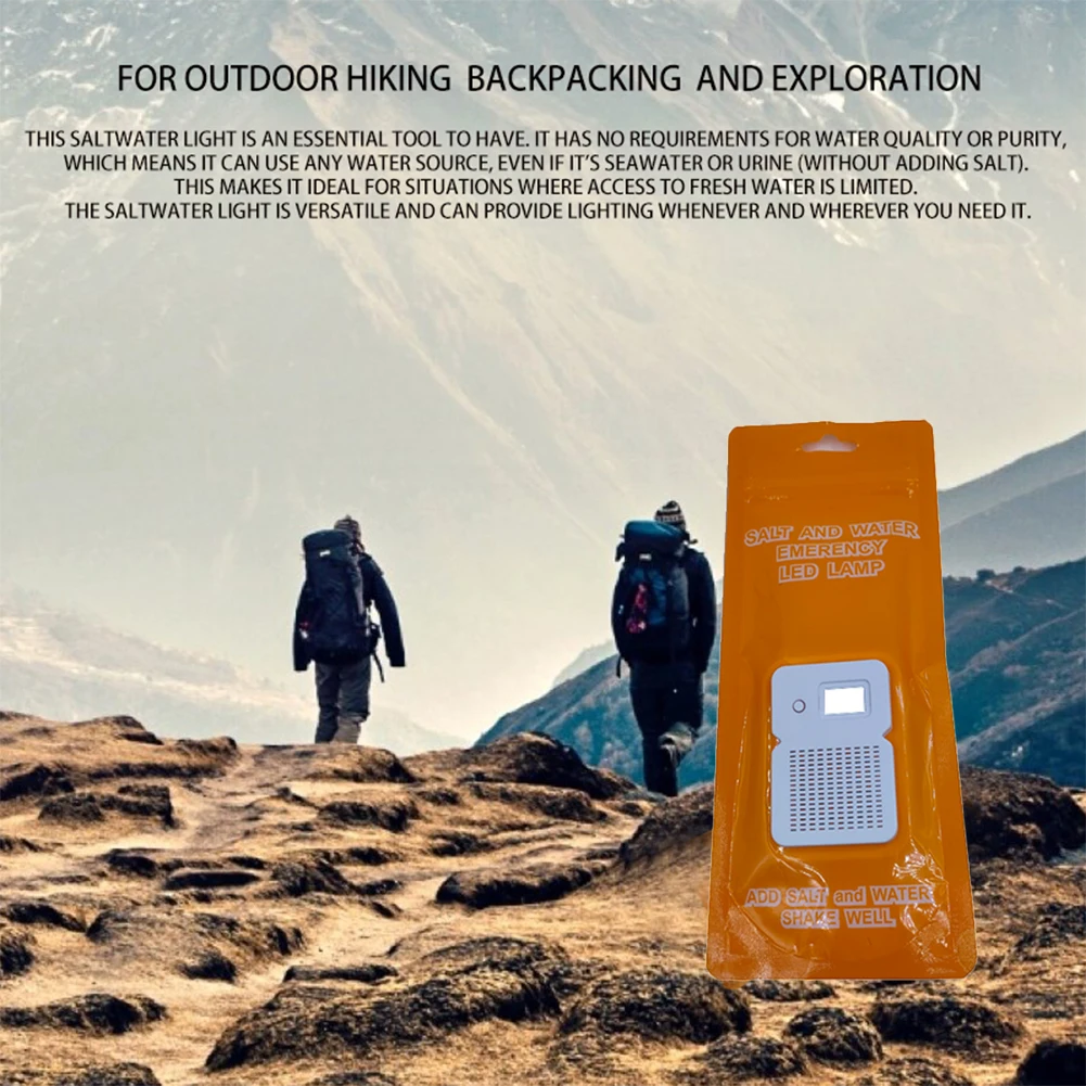LED مصباح التخييم في الهواء الطلق 50LM المحمولة المياه المالحة مصباح الطوارئ مقاوم للماء قابلة لإعادة الاستخدام لوازم السفر للسيارة في الهواء الطلق الشاطئ #6