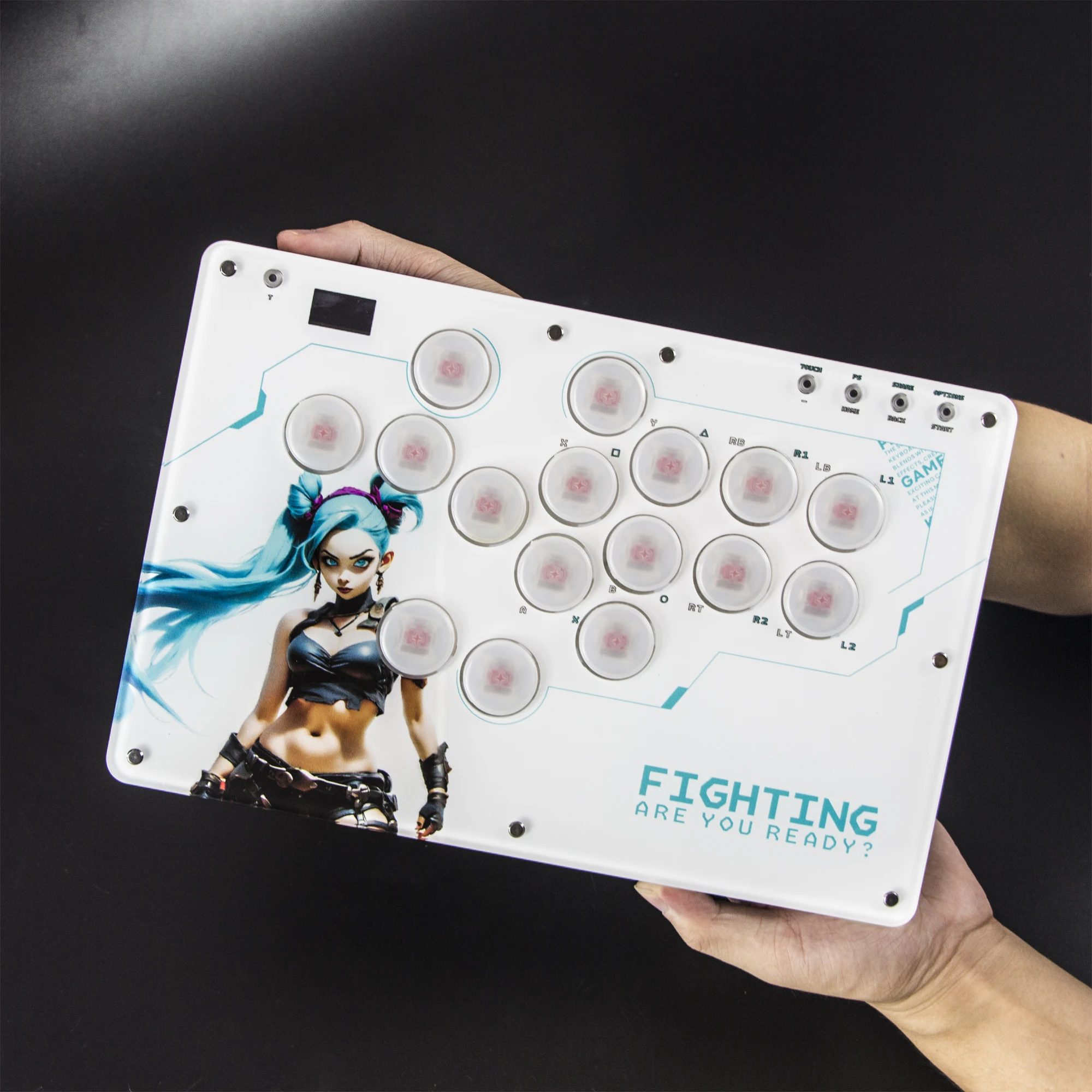 REMANK PS4 Controller Arcade Joystick Hitbox Controller PS5  Controle Keyboard For PC/ PS5/PS4 /Switch Fighting Stick Controller