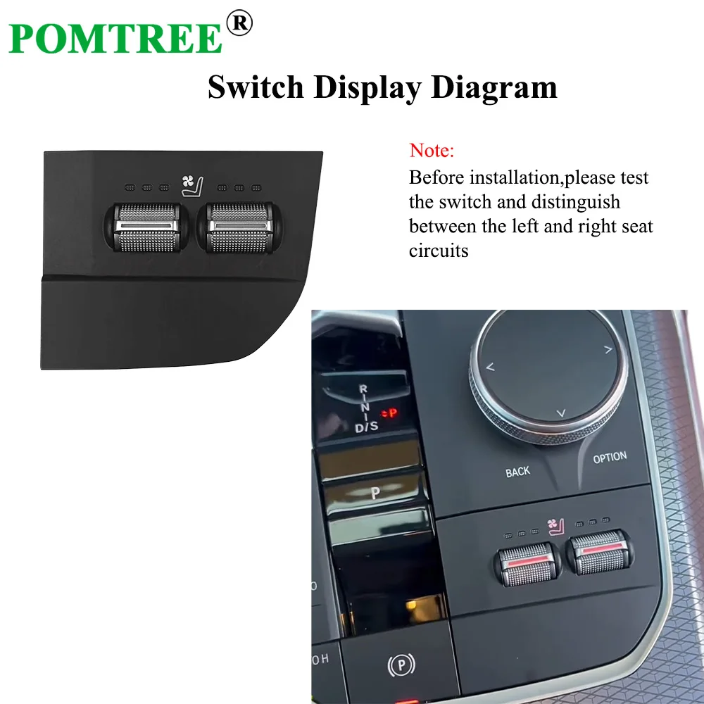 Built-in Car Seat Ventilation Cooling System Kit Fit 2 Seats,Compatible With BMW 2/3 Series,Fit Summer Journey