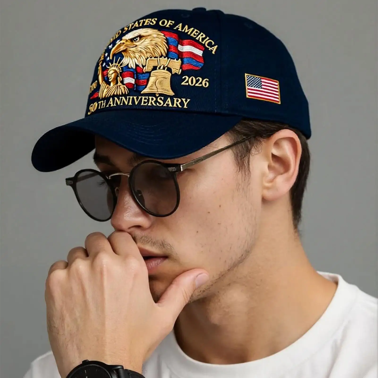

Patriotic Hat 4th of July Patriotic 250th Eagle Sports Hat Retro Headwear Clothes Accessories for Women Teens Holiday