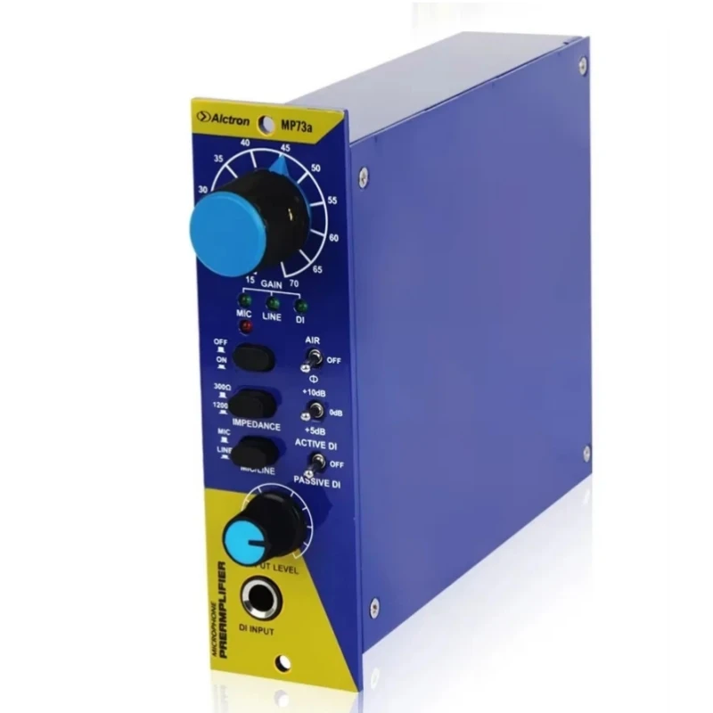 Preamplificador de Micrófono Alctron MP73a Serie 500, Estilo Vintage, Preamplificador de Instrumentos de un Solo Canal para Presentaciones en Vivo y Transmisión en Directo