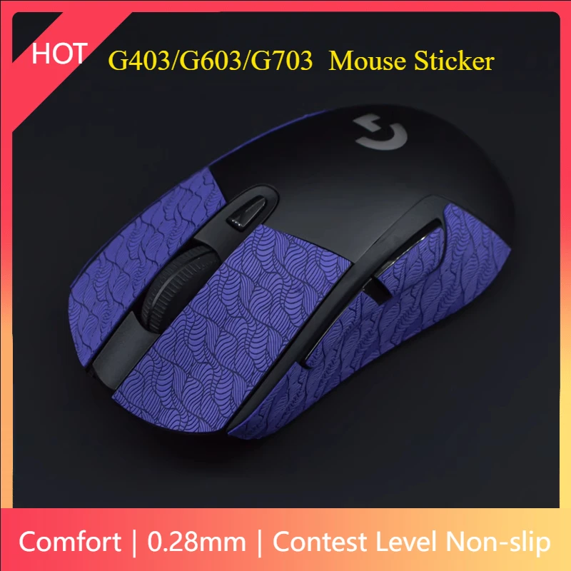 G403/g603/g703 série completa mouse grip tape personalizado 0.28/0.5mm ultrafino nível de concurso antiderrapante absorção de suor mouse adesivo
